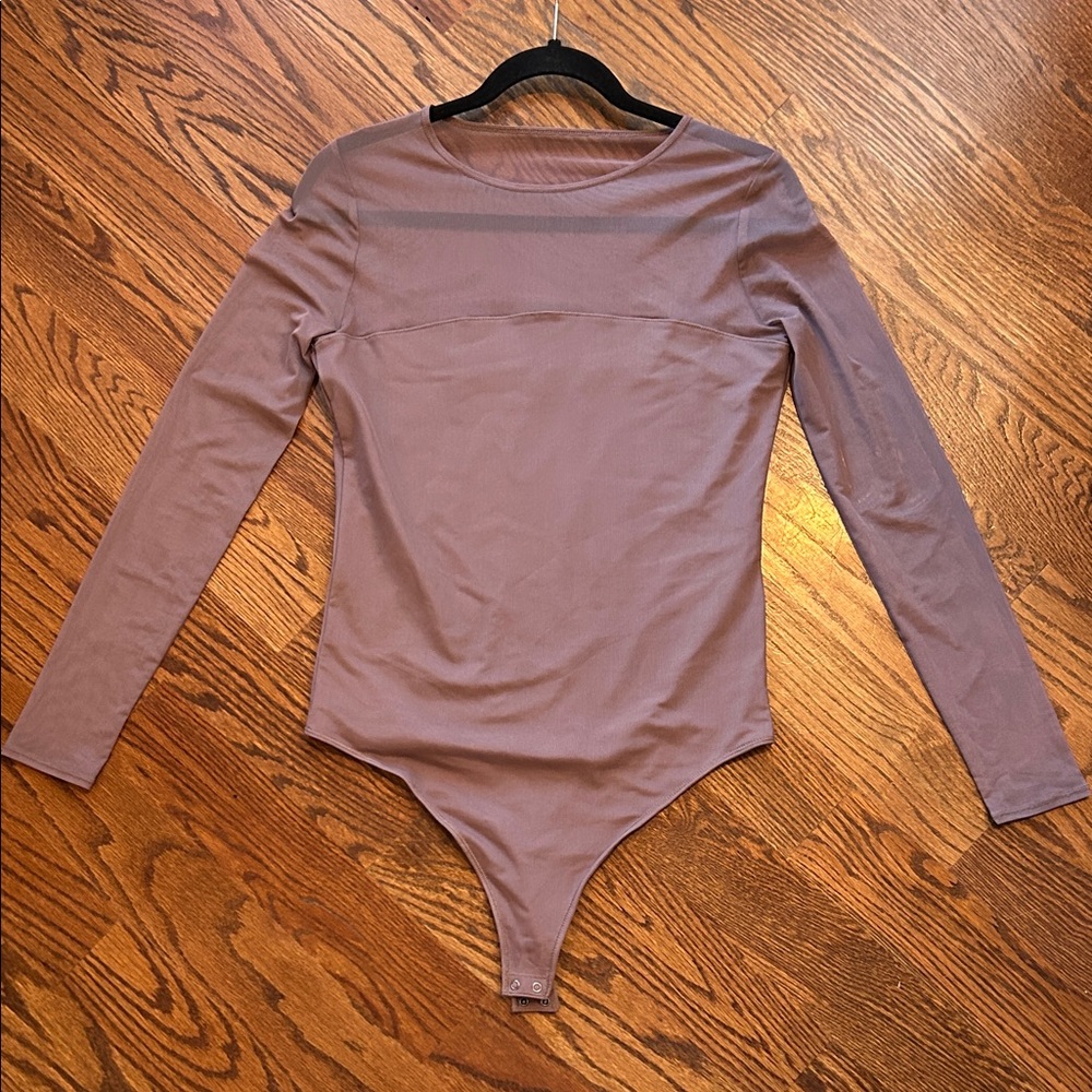 Abercrombie & Fitch Soft A & F Long Sleeve One Piece, Sheer Sleeve, Size L
